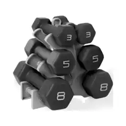 Walmart CAP Barbell 32 lb Neoprene Dumbbell Set with Rack, Black offer