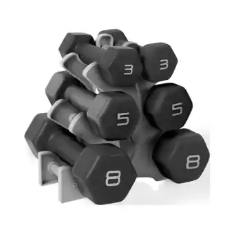 Walmart CAP Barbell 32 lb Neoprene Dumbbell Set with Rack, Black offer