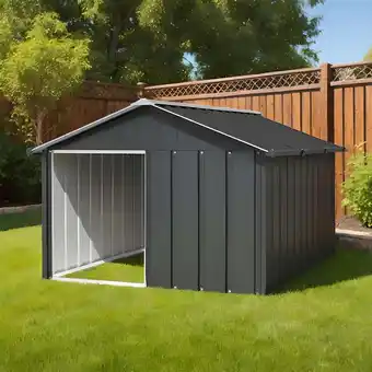 Walmart vidaXL Dog House Outdoor Pet Kennel Puppy Shelter Kennel Galvanized Steel offer
