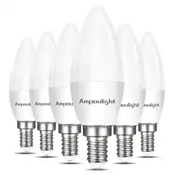 Walmart E12 LED Candelabra Bulbs 2700K Warm White 6W 60Watt Equivalent, Ceiling Fan Chandelier Light Bulbs offer