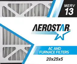 Walmart Aerostar 20x25x5 MERV 13 Pleated Replacement Air Filter for Trion Air Bear 229990-102, 2 Pack offer