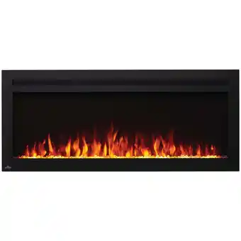 Walmart Napoleon NEFL50HI Purview 50 Inch Linear Electric Wall Mount Fireplace w/ Remote offer