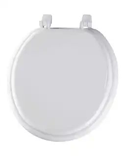 Walmart Bemis Round Enameled Wood Toilet Seat in White with Top-Tite Hinge offer
