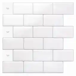 Walmart Art3d 10-Sheet 12 x 12 Peel and Stick Backsplash Subway Tiles for Kitchen offer