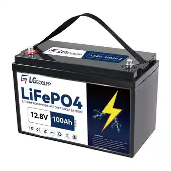 Walmart LGECOLFP 12v 100ah Lithium Lifepo4 Marine Battery 12 Volt for rv Solar Home Storage trolling Motor offer