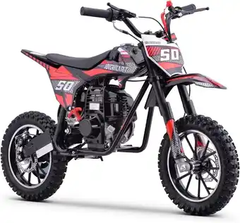 Walmart WAWA Gas Dirt Bike for Adults & Teens, 49CC 4-Stroke Gas Powered off Road Motorcycle(Red) offer