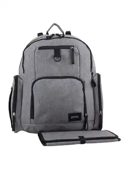 Walmart Eastsport Multi-Function Bond St. Large Backpack Diaper Bag with Bonus Changing Pad, Grey offer