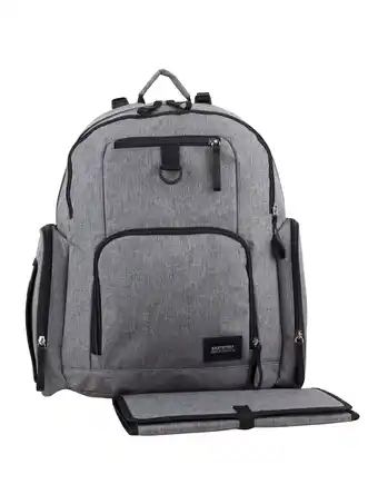 Walmart Eastsport Multi-Function Bond St. Large Backpack Diaper Bag with Bonus Changing Pad, Grey offer