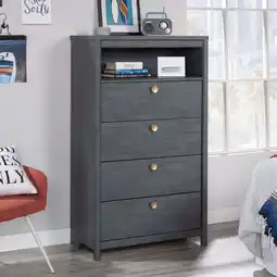 Walmart Sauder Dover Edge 4-Drawer Chest, Denim Oak Finish offer