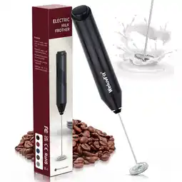 Walmart Milk Frother Handheld for Coffee, WeluvFit Battery Operated Whisk, Cordless Milk Foamer Drink Mixer offer