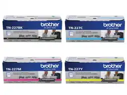 Walmart Brother TN227 4 Pack Toner Set (TN227BK, TN227C, TN227M, TN227Y) offer