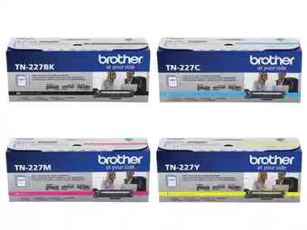 Walmart Brother TN227 4 Pack Toner Set (TN227BK, TN227C, TN227M, TN227Y) offer