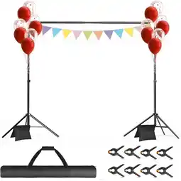 Walmart EMART Photo Backdrop Stand 10 x 7 ft, Adjustable Metal Photography Background Support System Tripod offer