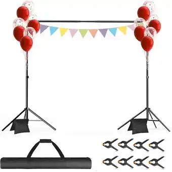Walmart EMART Photo Backdrop Stand 10 x 7 ft, Adjustable Metal Photography Background Support System Tripod offer