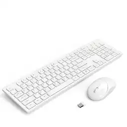 Walmart Wireless Keyboard and Mouse, Silent 2.4GHz Cordless Combo-White-Wagpak offer