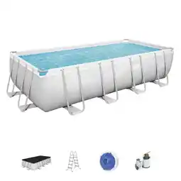 Walmart Bestway Power Steel 18' x 9' x 48 Rectangular Above Ground Pool Set offer