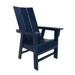 Walmart WestinTrends Ashore Outdoor Patio HDPE Plastic Modern Adirondack Dining Chair, Weathered Wood offer