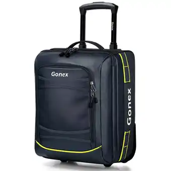 Walmart Gonex 16 Softside Carry On Luggage with Wheels, Water Repellent Rolling Underseater Suitcase offer