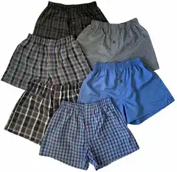 Walmart ToBeInStyle Boys' Pack of 6 Assorted Cotton-Blend Tartan Patterned Boxer Shorts - Medium offer