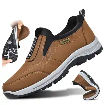 Walmart CANEMON Men's Outdoor Casual Fashion Breathable Slip-on Loafers, Non-slip Walking Sneakers offer