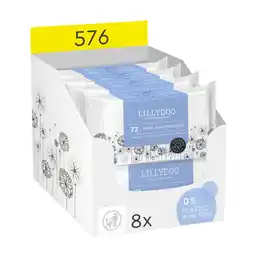 Walmart LILLYDOO Baby Wipes 99% Water, Sensitive, Unscented & Plastic-Free, 8 Packs (576 Wipes) offer