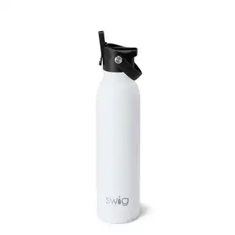 Walmart Swig Life 20oz Flip + Sip Bottle | Insulated Stainless Steel Water Bottle with Straw | White offer