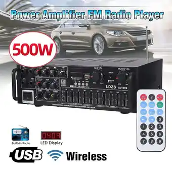 Walmart JahyElec Thunderous 5000W Wireless Amplifier - Dual Channel Bluetooth Audio Powerhouse offer