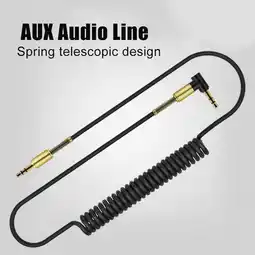 Walmart Fairnull 3.5mm Male AUX Straight Spring Cable Audio Adapter Cord for Car Speaker Phone offer