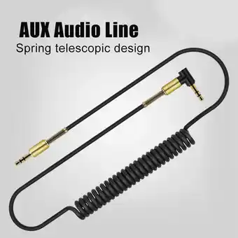 Walmart Fairnull 3.5mm Male AUX Straight Spring Cable Audio Adapter Cord for Car Speaker Phone offer