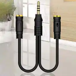Walmart Fairnull Adapter Cable 2-in-1 High Fidelity 3.5mm Earphone AUX Splitter Converter for Mobile Phone offer
