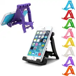 Walmart ASKMZ Foldable Portable Universal Desktop Cell Phone Stand Wheel Holder for iPhone Samsung offer