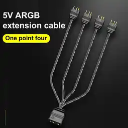 Walmart ASKMZ ARGB Splitter Cable 5V 3-Pin 1-to-4 Extension Desktop PC Lighting Control with Protective Cap offer