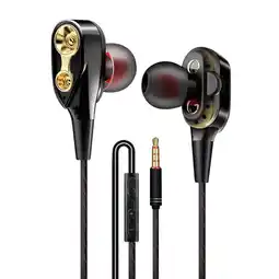 Walmart Fairnull Wied Earphone Stereo with Mic Plastic Moving Coil Iron 3.5mm Universal Headset for Sports offer