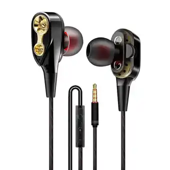 Walmart Fairnull Wied Earphone Stereo with Mic Plastic Moving Coil Iron 3.5mm Universal Headset for Sports offer