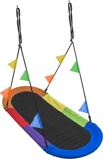 Walmart Sorbus Saucer Swing Surf Mat for Backyard Playground Oval Platform - Fits 3 Kids offer