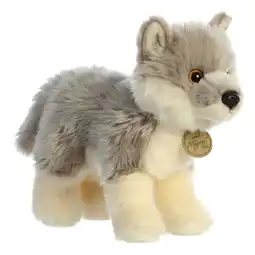 Walmart Aurora - Medium Gray Miyoni Tots - 10 Wolf Pup - Adorable Stuffed Animal offer