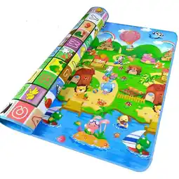 Walmart AOVUWU Baby Play Mat 200x180cm Foldable 2 Sides Double Sided Soft Foam Alphabet offer