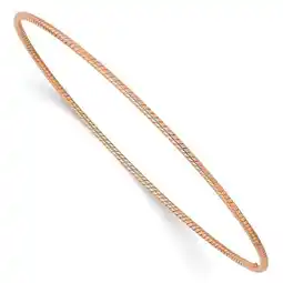Walmart 14K 1.5 mm Rose Gold Textured Slip-On Bangle Bracelet offer