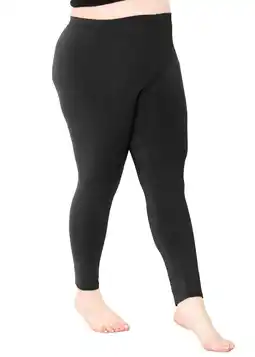 Walmart Stretch Is Comfort Women's Plus Oh So Soft Solid and Print Leggings |Adult Xlarge-7x offer