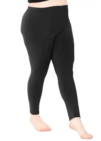 Walmart Stretch Is Comfort Women's Plus Oh So Soft Solid and Print Leggings |Adult Xlarge-7x offer