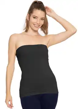 Walmart Stretch Is Comfort Women's Cotton Strapless Tube Top | Adult Xsmall- 5x offer
