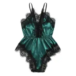 Walmart BJUTIR Lingerie For Women Lace Plus Size V-Neck Teddy Bodysuit Backless Jumpsuit Lingerie 3-6Xl offer