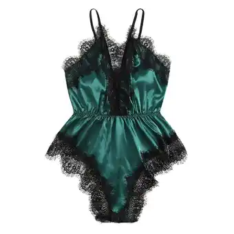 Walmart BJUTIR Lingerie For Women Lace Plus Size V-Neck Teddy Bodysuit Backless Jumpsuit Lingerie 3-6Xl offer