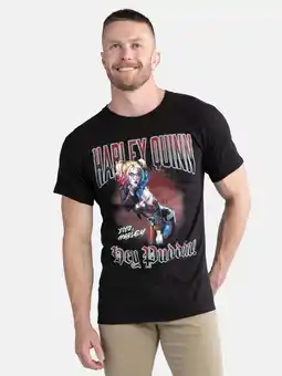 Walmart Harley Quinn Men's & Big Men's Cotton Y2K Graphic Tee, Sizes S-3XL offer