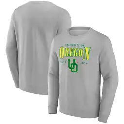Walmart Men's Fanatics Gray Oregon Ducks True Classics Act Fast Fleece Pullover Sweatshirt offer