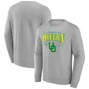 Walmart Men's Fanatics Gray Oregon Ducks True Classics Act Fast Fleece Pullover Sweatshirt offer