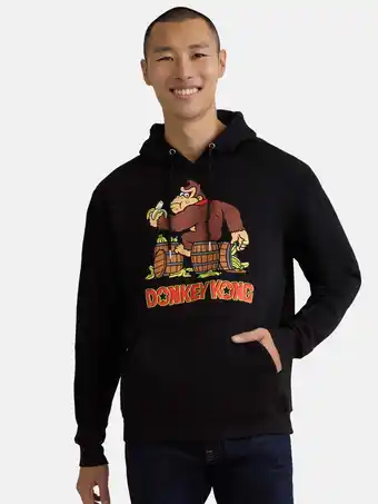 Walmart Donkey Kong Men's and Big Men's Graphic Hoodie Sweatshirt, Sizes S-3XL offer