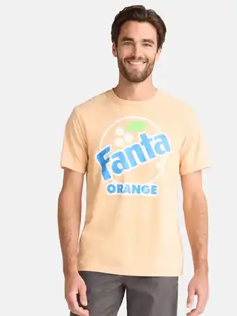 Walmart Fanta Men's and Big Men's Orange Graphic Tee with Short Sleeves, Sizes S-3XL offer