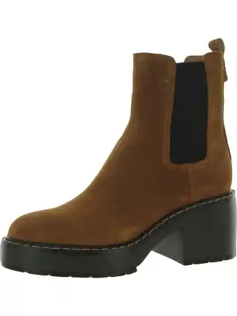 Walmart Sam Edelman Womens Anderson Suede Block Heel Chelsea Boots offer