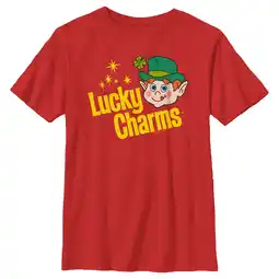 Walmart Boy's Lucky Charms Retro Logo Graphic Tee Red Medium offer